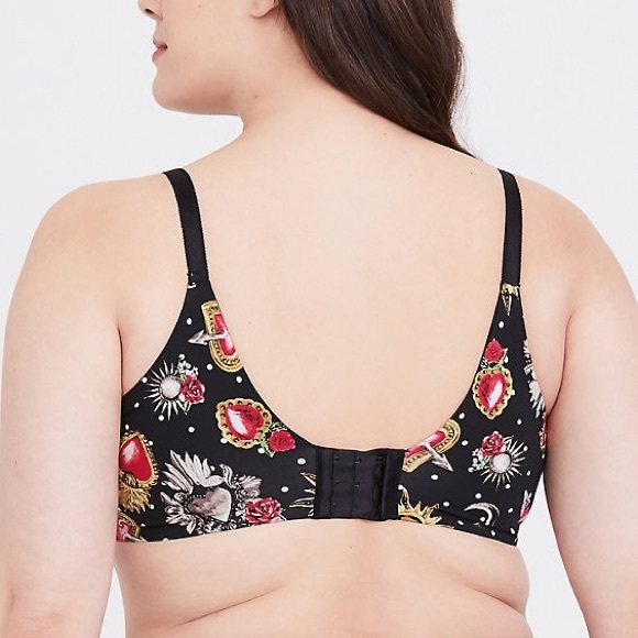 💜Torrid Sacred Hearts Black and Red Bra - Picture 5 of 6